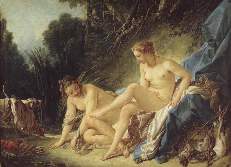 Francois Boucher Diana bathing Spain oil painting art